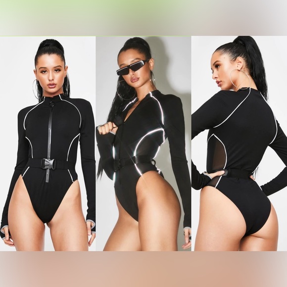 Dolls Kill | Tops | Poster Grl Hashtag Executive Suite Reflective Bodysuit  | Poshmark
